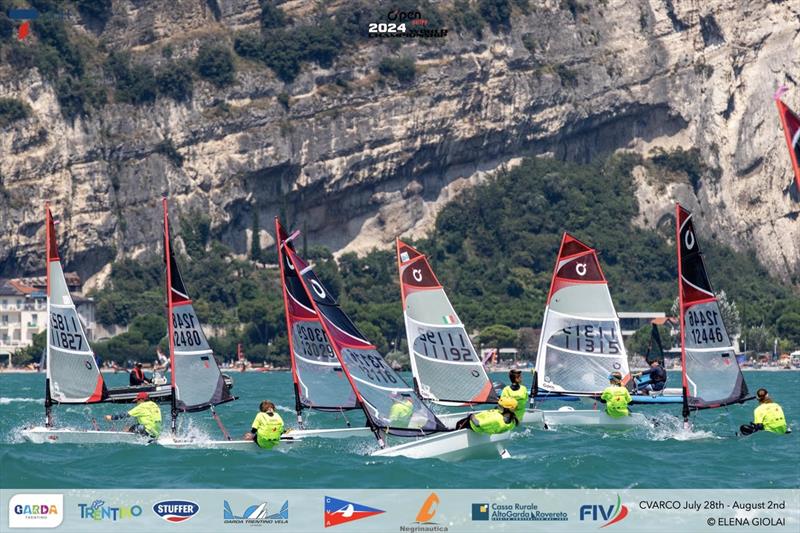 Open Skiff Youth World Championships at Lake Garda Day 2 photo copyright Elena Giolai taken at Circolo Vela Arco and featuring the O'pen Skiff class