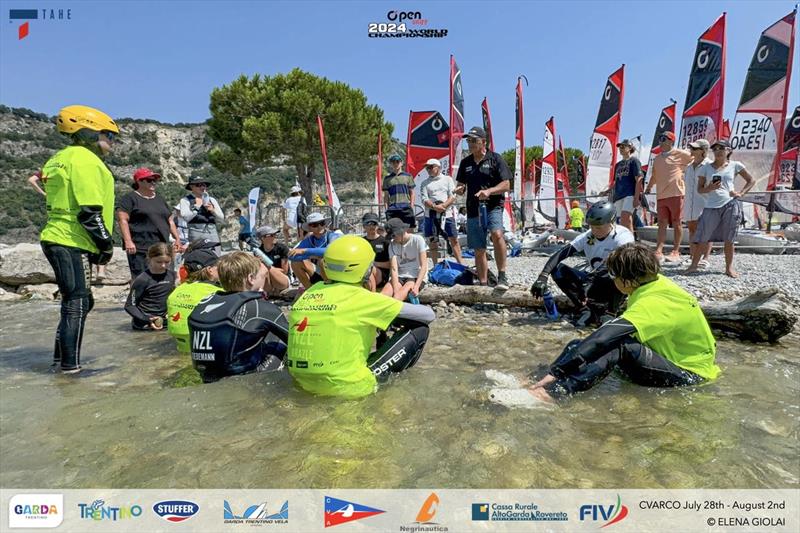 Open Skiff Youth World Championships at Lake Garda Day 2 photo copyright Elena Giolai taken at Circolo Vela Arco and featuring the O'pen Skiff class