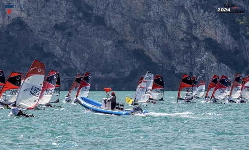 2024 Open Skiff Youth World Championships photo copyright Elena Giolai taken at Circolo Vela Arco and featuring the O'pen Skiff class