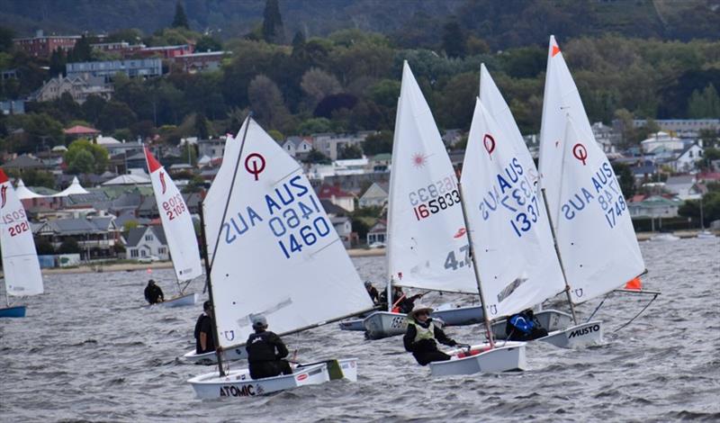 Royal Yacht Club of Tasmania Showdown Regatta photo copyright Jane Austin taken at Royal Yacht Club of Tasmania and featuring the Optimist class