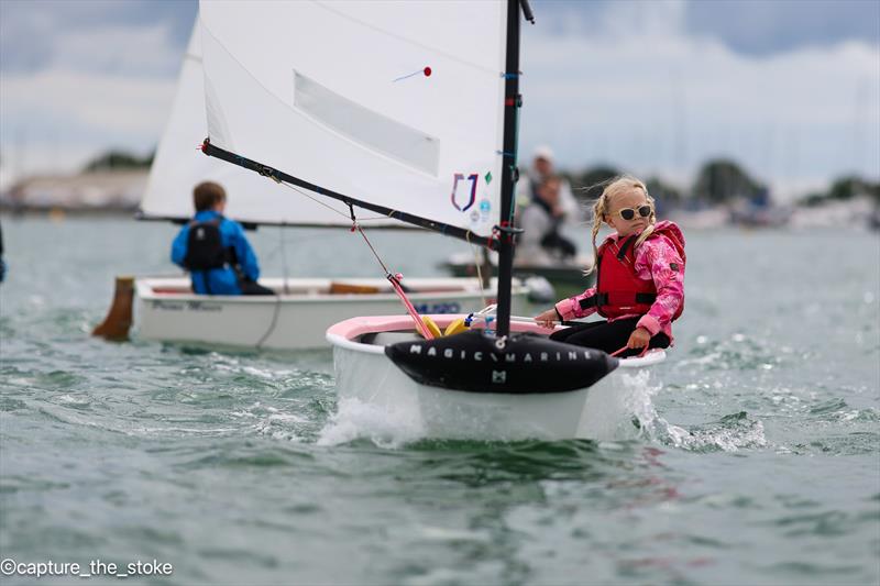 Magic Marine Optimist open meeting at Hayling Island photo copyright Dave Dobrijevic / Capture the Stoke taken at Hayling Island Sailing Club and featuring the Optimist class