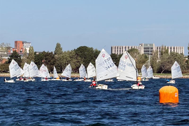 Racing Regatta - Optimist open meeting at Parkstone photo copyright Andy Hadfield taken at Parkstone Yacht Club and featuring the Optimist class