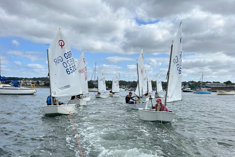 Main Fleet - Optimist open meeting at Parkstone photo copyright Kate Davis taken at Parkstone Yacht Club and featuring the Optimist class