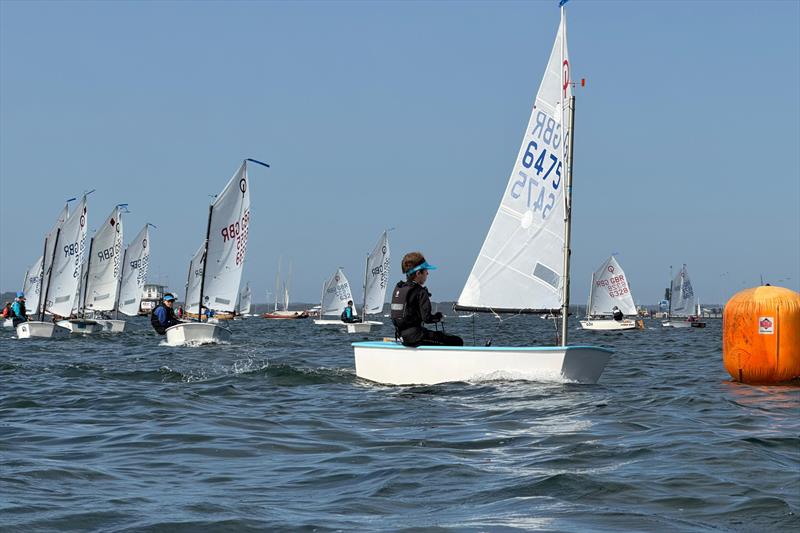 Racing Regatta - Optimist open meeting at Parkstone photo copyright Andy Hadfield taken at Parkstone Yacht Club and featuring the Optimist class