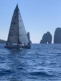 RAN 630 - The X-41 Adrigole II sailing with the Capri's Faraglioni in the background © RAN 630
