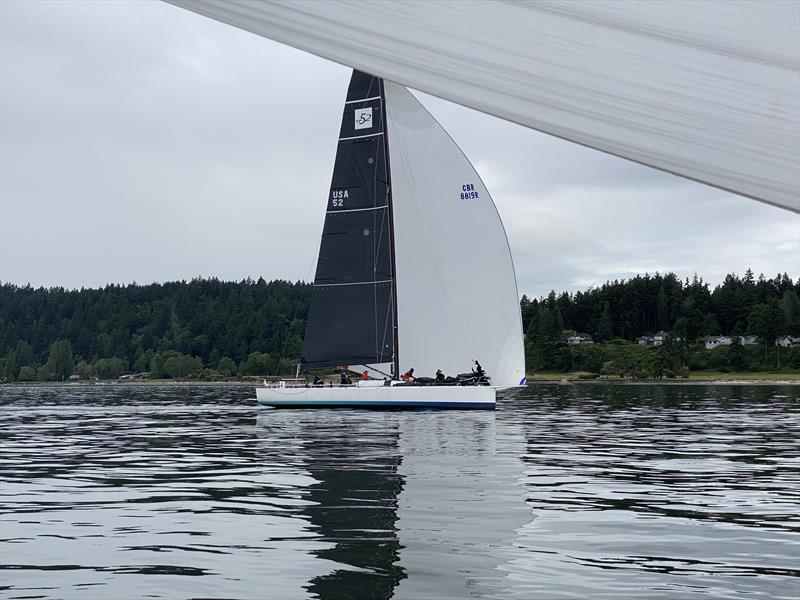 Light air conditions off of Bainbridge Island's South Beach during the 2024 Blake Island Race photo copyright David Schmidt taken at Seattle Yacht Club and featuring the ORC class