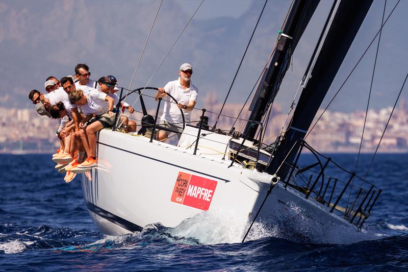 HM King Felipe IV of Spain at the helm of Aifos on day 3 of the 42nd Copa del Rey MAPFRE photo copyright Nico Martinez / 42 Copa del Rey MAPFRE taken at Real Club Náutico de Palma and featuring the ORC class