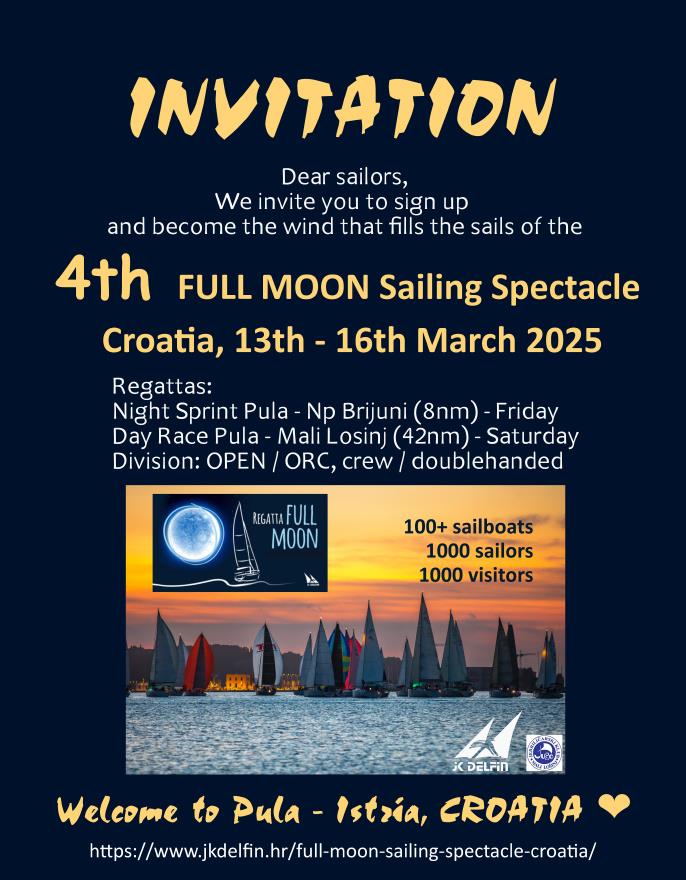 4th Full Moon Sailing Spectacle photo copyright JK Delfin taken at Jedrilicarski klub Delfin Pula and featuring the ORC class