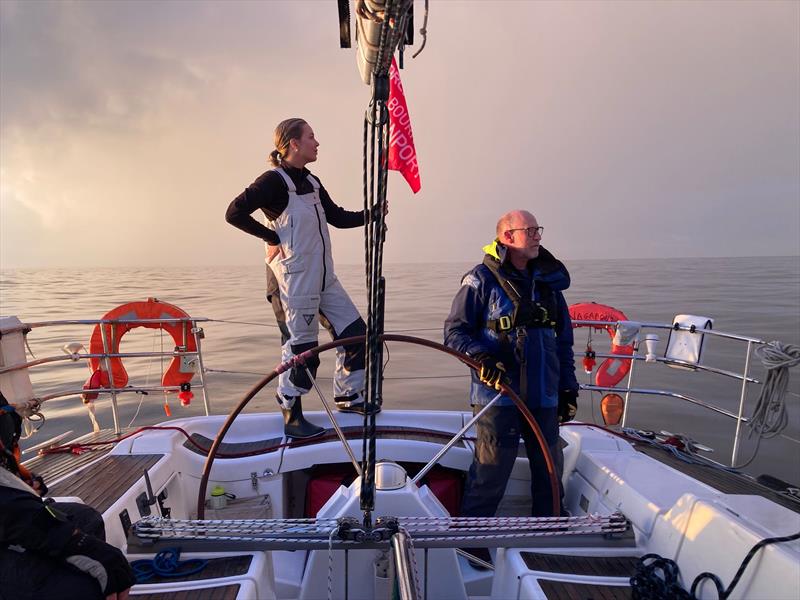 Vagabond sailor Natasha Reidy and skipper Andrew McConchie all set for the 2025 Melbourne to Hobart Yacht Race - photo © Vagabond