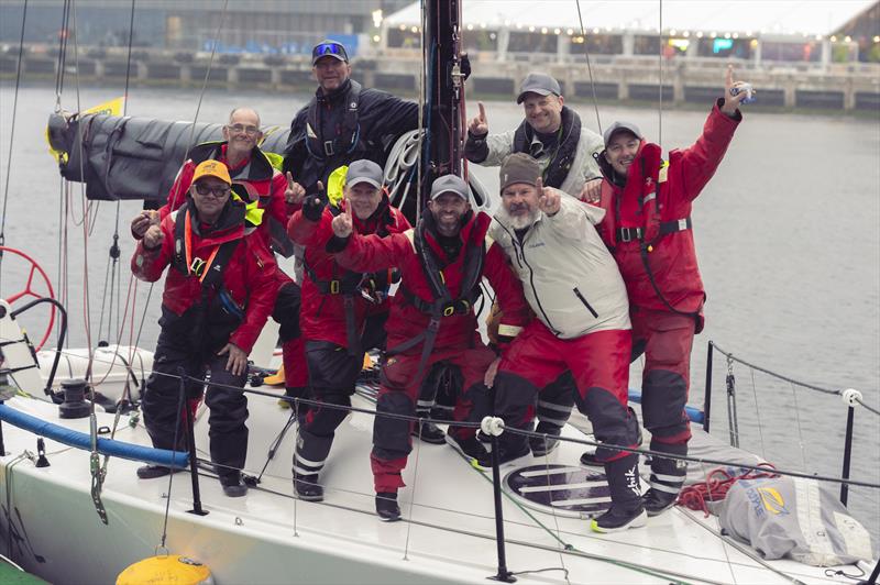 The Jackal crew arriving at the docks in Hobart - 2025 Melbourne to Hobart Yacht Race - photo © ORCV Media