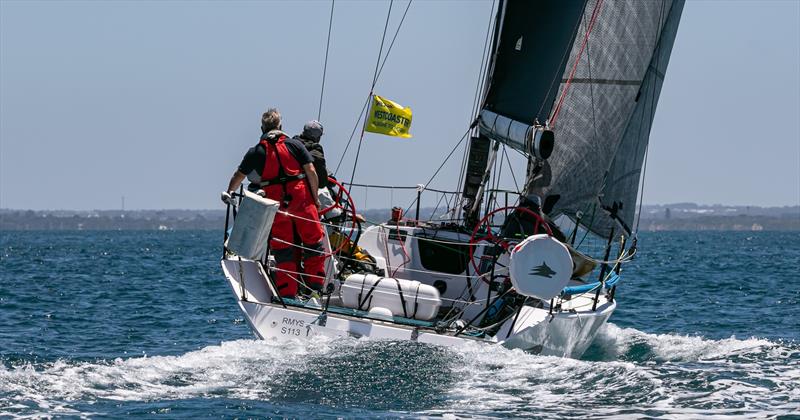 The Jackal set a pace for all to chase right from the start - 2025 Melbourne to Hobart Yacht Race photo copyright Al Dillon taken at Ocean Racing Club of Victoria and featuring the ORC class