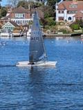 Bob Portway leading the fleet during the Phantom Eastern Series finale at Waveney & Oulton Broad Yacht Club © Ian Hill