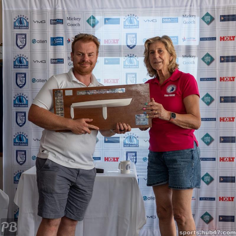 Richard Nurse wins the Phantom Half Hull trophy at Burnham Week 2025 - photo © Petru Balau Sports Photography / sports.hub47.com