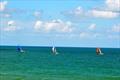 Gulfstreamer competitors pass the Daytona Beach Main Street Pier en route to the finishing line off of Charleston, South Carolina © GulfStreamer Offshore Sailboat Challenge