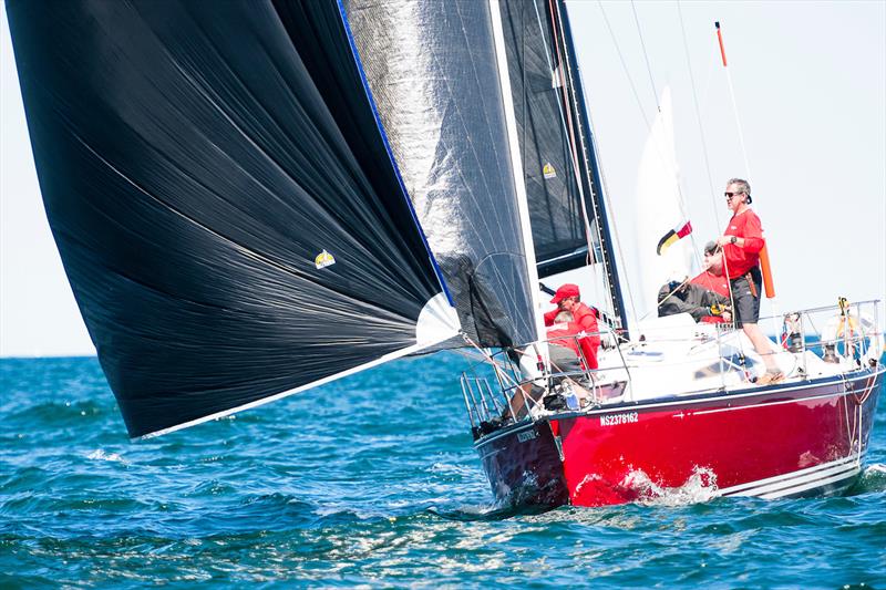 Racecourse action at the start of the 2019 Marblehead to Halifax Race photo copyright Cate Brown/catebrownphoto.com taken at Boston Yacht Club and featuring the PHRF class