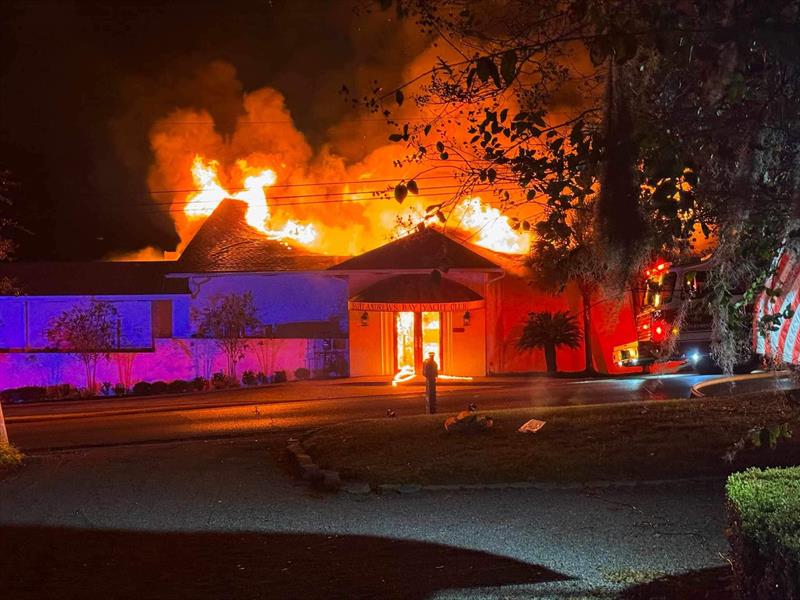 A November 2023 fire destroys the St. Andrews Bay Yacht Club's clubhouse photo copyright Image courtesty of the St. Andrews Bay Yacht Club taken at St. Andrews Bay Yacht Club and featuring the PHRF class