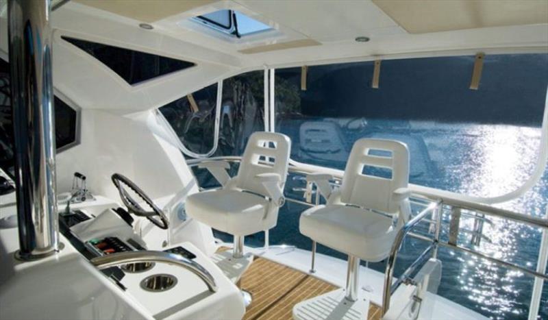 The 47 Enclosed Flybridge Helm - photo © Riviera Australia