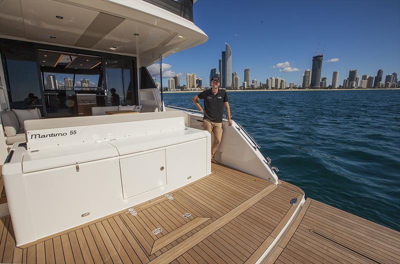 Adventure deck is massive, especially with the option extended marlin platform - New Maritimo M55 - photo © John Curnow