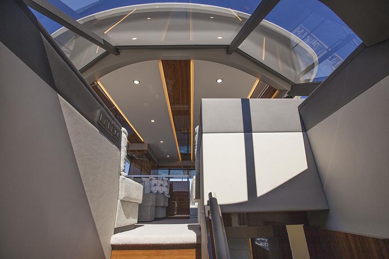Atrium style access to lower deck is simply brilliant - New Maritimo M55 - photo © John Curnow