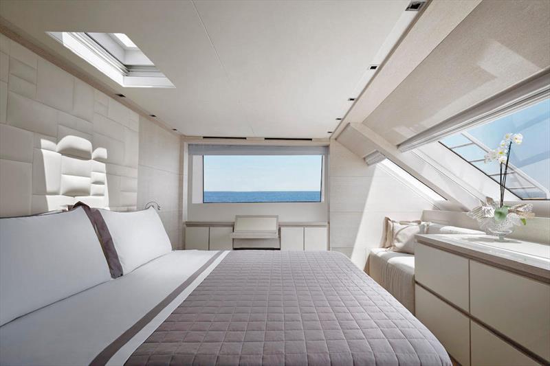 For'ard Main Deck Master Stateroom on the Sanlorenzo SD112 Tri-Deck - photo © Leigh-Smith Yachts