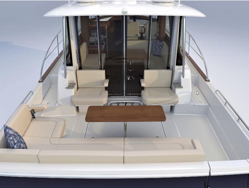 Cockpit and into the salon of the 43 Salon Express - photo © Sabre Yachts