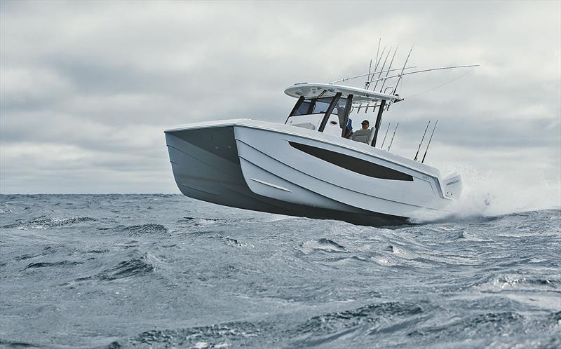 Giddy Up!!! Aquila Molokai Cat 28 photo copyright Aquila Boats taken at  and featuring the Power boat class