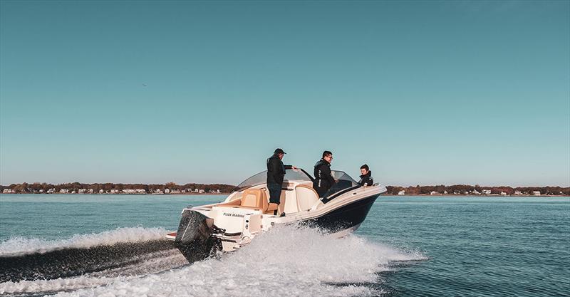 Flux Marine debuts electric outboard motors at Newport International Boat Show photo copyright Flux Marine taken at  and featuring the Power boat class