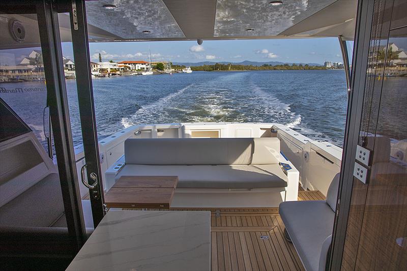 There's real estate, and then there's real estate. Get the party started. Maritimo M600 Offshore FMY photo copyright John Curnow taken at  and featuring the Power boat class