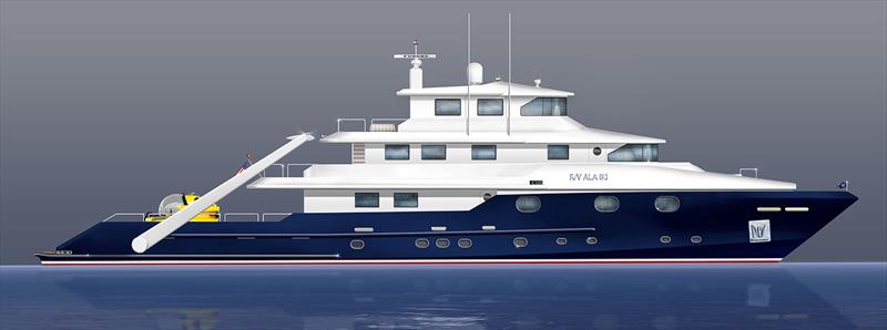 Research Vessel that easily become a mighty Expedition Vessel - photo © Bray Yacht Design