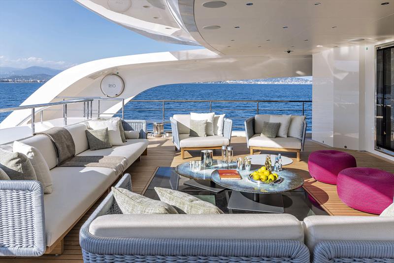 CRN M/Y RIO 62m - Aft deck photo copyright CRN taken at  and featuring the Power boat class
