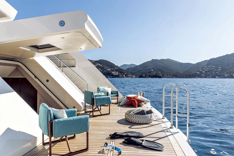 CRN M/Y RIO 62m - Beach club photo copyright CRN taken at  and featuring the Power boat class