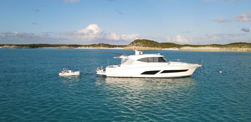 The Sims spent several days at Warderick Wells, Exuma Cays, on a mooring enjoying the beautiful scenery photo copyright Riviera Australia taken at  and featuring the Power boat class