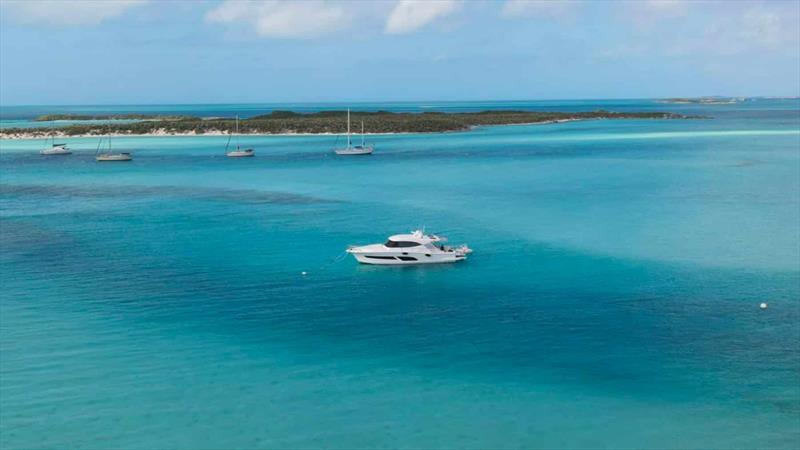 The Sims spent several days at Warderick Wells, Exuma Cays, on a mooring enjoying the beautiful scenery photo copyright Riviera Australia taken at  and featuring the Power boat class
