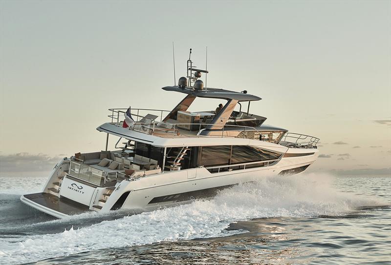 Full beam main deck utilisation of Prestige's X-Line, as seen here with the X70 - photo © Jean-Francois romero