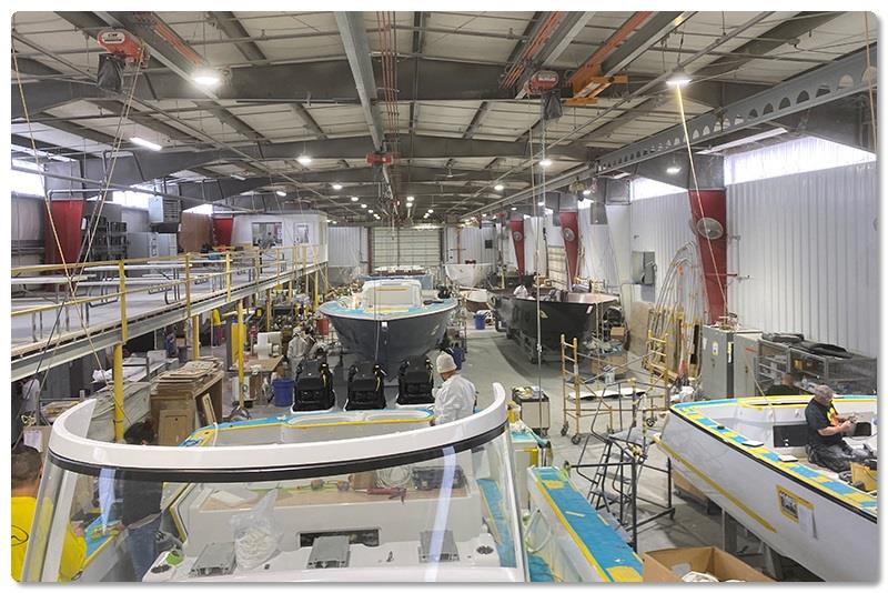 New Jersey manufacturing facility photo copyright Viking Yachts taken at  and featuring the Power boat class