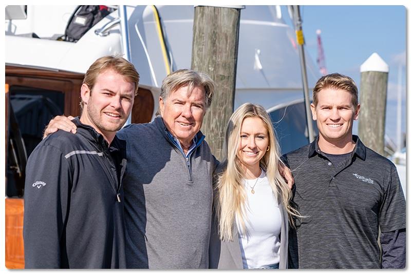 Pat with his children (left to right): Sean, Kaitlyn and Justin photo copyright Viking Yachts taken at  and featuring the Power boat class