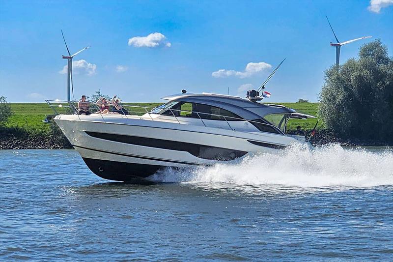 An advanced hull design means Heike can power its way along the Rhine photo copyright Riviera Australia taken at  and featuring the Power boat class