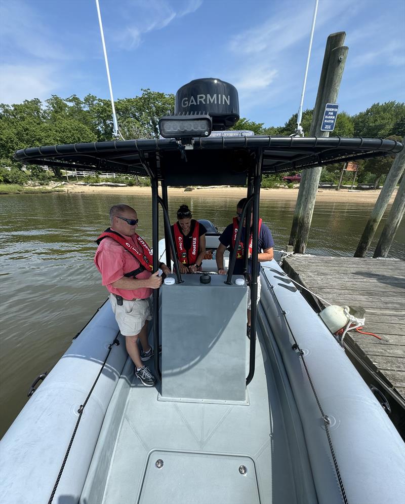 The hands-on courses are taught aboard 24-foot single engine powerboats photo copyright BoatUS taken at  and featuring the Power boat class