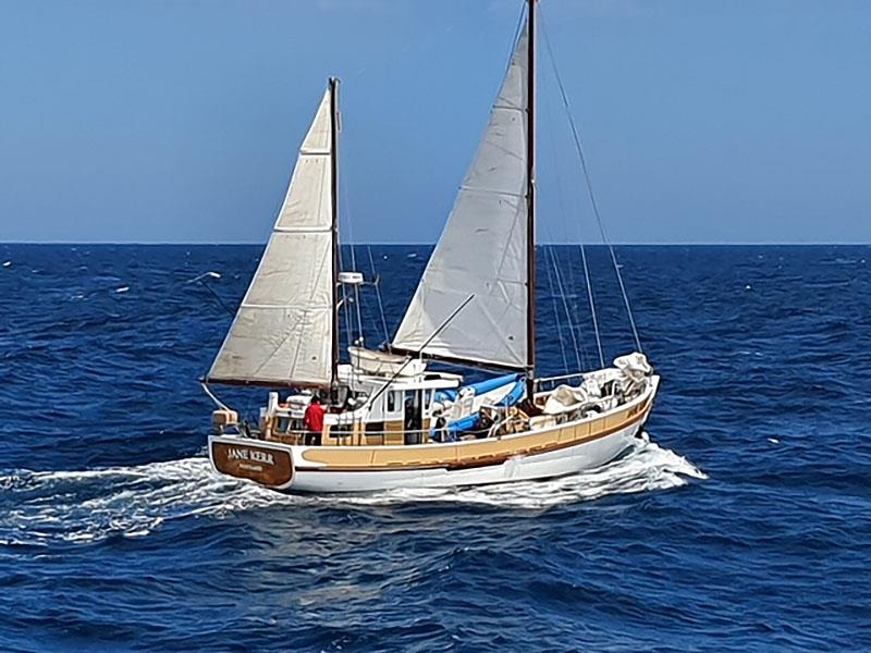 Jane Kerr seting off across the Great Australian Bight in 2021 for the second lap of Oz photo copyright The Wooden Boatshop taken at Sorrento Sailing Couta Boat Club and featuring the Power boat class