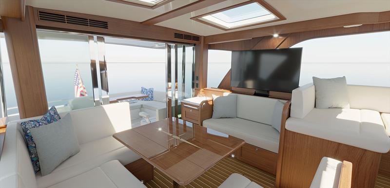 Even a Sabre has a TV, and other mod cons too!!! Sabre 51 Salon Express - photo © Sabre Yachts