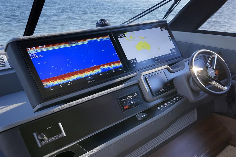 Floating dash customised to your selection of screens - Maritimo M600 Black Edition photo copyright Maritimo taken at  and featuring the Power boat class