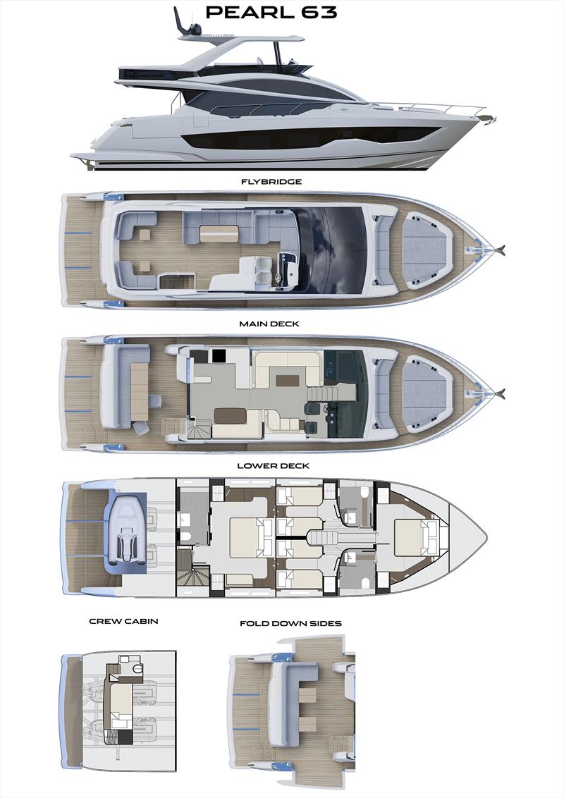 Pearl 63 - General Arrangement - photo © Pearl Yachts