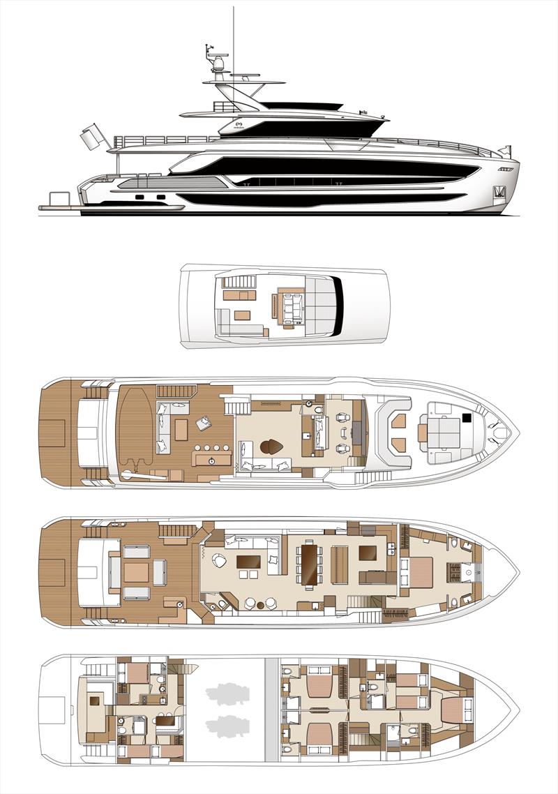 Horizon FD100 layout - photo © Horizon Yachts