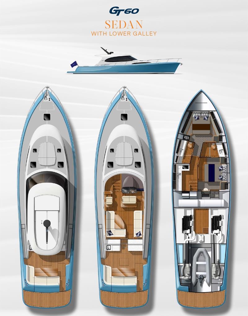 Palm Beach GT60 layouts - photo © Palm Beach Motor Yachts