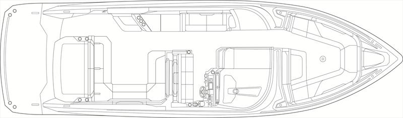Formula 360 Crossover Bowrider - Cockpit plan outline - photo © Formula Boats