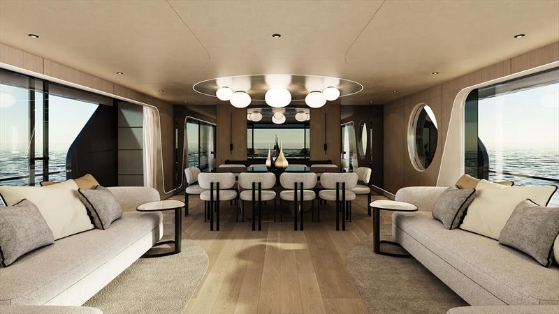 Arcadia Yachts A80new Salon - photo © Arcadia Yachts