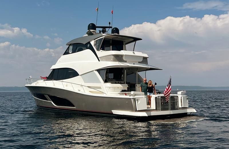 Mark and Isabella Doxon “fell in love” with their Riviera 64 Sports Motor Yacht - photo © Riviera Australia