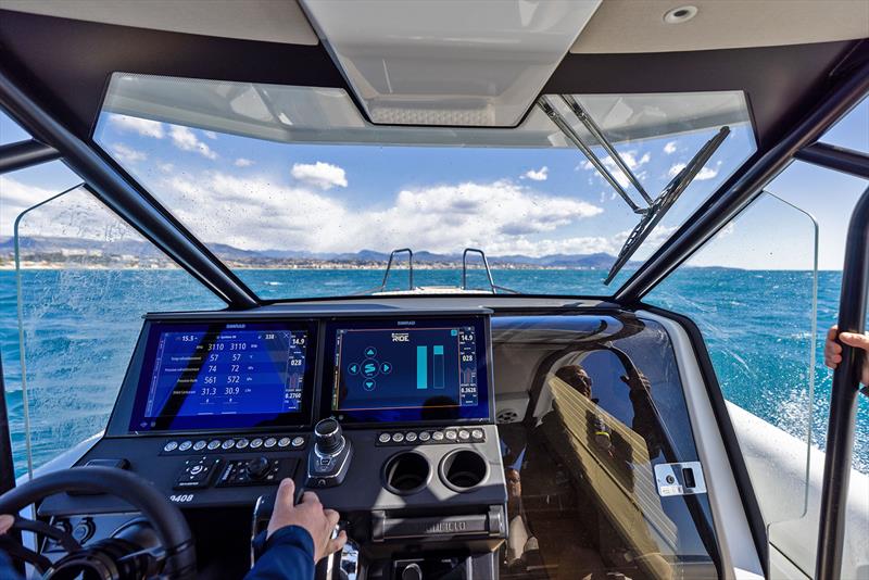 ADV9 helm station and cabin access - photo © Highfield Boats