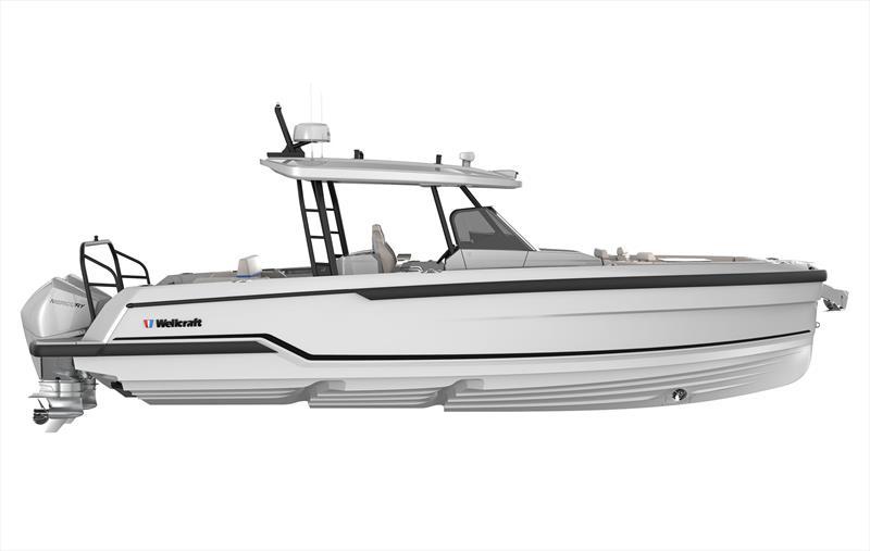 Wellcraft 33 T-Top, sport windshield profile - photo © Wellcraft