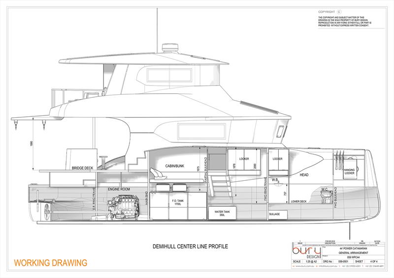 Shallow draft and protected appendages - Pacifica 44 - photo © Bury Design